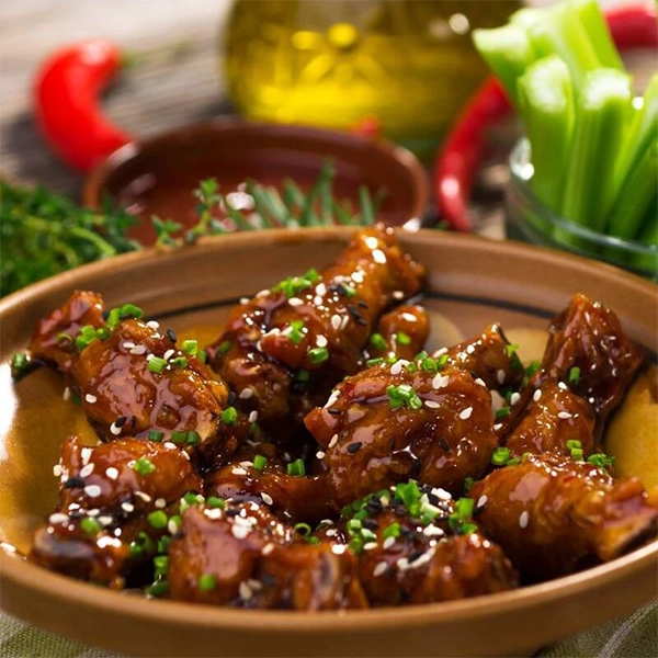 Sticky Chicken Wings with Ballymaloe Steak Sauce